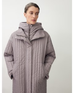 Зимнее стеганое пальто с мембраной и съёмным капюшоном Pompa