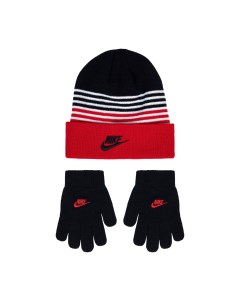 Шапка и перчатки Детский набор шапка и перчатки Striped Beanie Gloves Set Nike