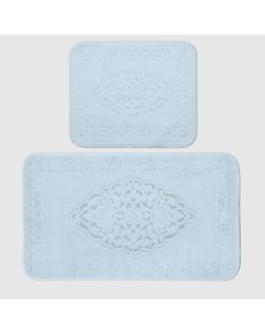 Набор ковриков для ванны Antique голубой 2 шт Retro textil