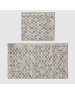 Набор ковриков для ванны Honeycomb серый 2 шт Retro textil