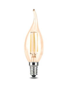 Лампа светодиодная 104801805 LED Filament Свеча на ветру E14 5W 420lm 4100K Golden Gauss