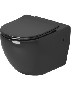 Унитаз GR-4411blackS подвесной Черный глянец с сиденьем Микролифт Grossman