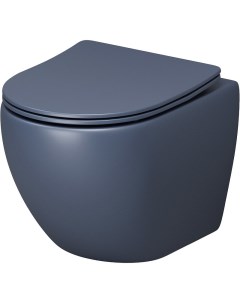 Унитаз GR-4455BLMS подвесной Синий матовый с сиденьем Микролифт Grossman