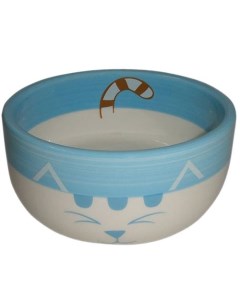 Миска для животных Blue Cat голубая керамическая 11 5х11 5х5см 320мл Foxie