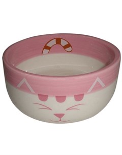 Миска для животных Pink Cat розовая керамическая 11 5х11 5х5см 320мл Foxie