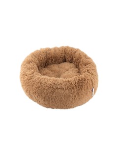 Лежак для животных Softy 55x55см круглый из меха коричневый Foxie
