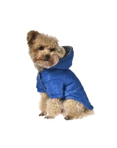 Куртка для собак Heldi S длина спины 30см синяя с капюшоном Foxie