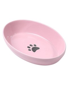 Миска для животных Paw on Pink розовая керамическая 16х11х4см 230мл Foxie