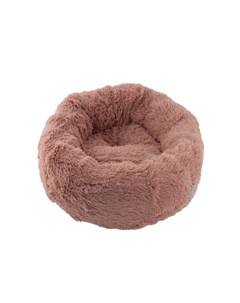 Лежак для животных Softy 45x45см круглый из меха бежево розовый Foxie