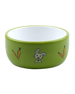 Миска для грызунов Bunny зеленая керамическая 12х12х5,5см 320мл Foxie