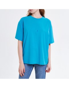 Голубая футболка с вышивкой Toptop