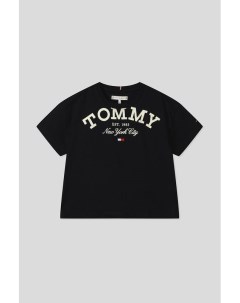 Хлопковая футболка с принтом Tommy hilfiger