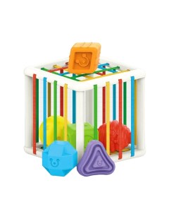 Развивающая игра Сенсорный куб сортер Куб со стенками резинками Nobrand