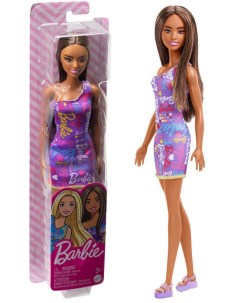 Кукла в летнем фиолетовом платье Barbie