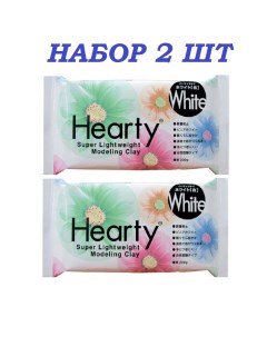 Полимерная глина Hearty White Харти белый 200 г набор 2шт Padico