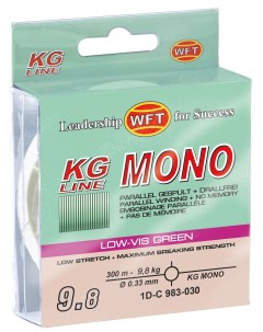 Леска монофильная KG Mono Green 300 м 0 30 мм Wft