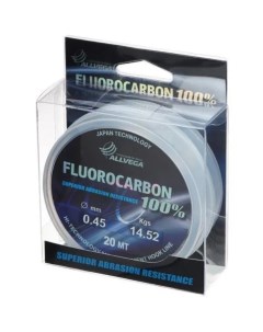 Леска монофильная FX Fluorocarbon 100 20м 0 45мм 14 52кг Allvega