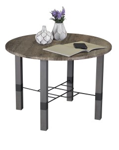 Журнальный стол Лючия 3102 серый бетон серый дуб крымский состаренный Мебелик