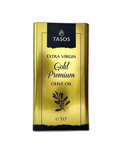 Оливковое масло нерафинированное для салатов Extra Virgin GOLD PREMIUM 5л Греция Tasos