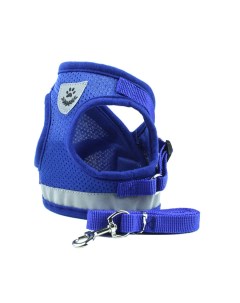 Шлейка для собак прогулочная синий полиэстер неопрен размер XL Mirestra