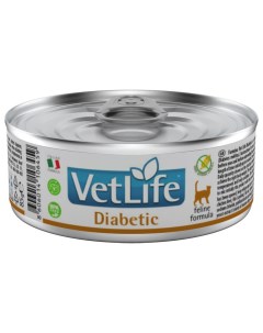 Влажный корм для кошек Vet Life Cat Diabetic при диабете 12x85 г Farmina