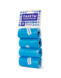 Пакеты для уборки за собакой Standart синие полиэтиелен 4х20 шт Elitepad