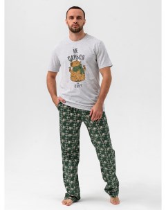 Муж пижама Капибара Зеленый р 56 Оптима трикотаж