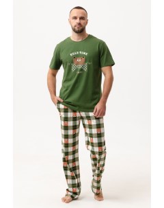 Муж пижама Вечеринка Зеленый р 56 Оптима трикотаж