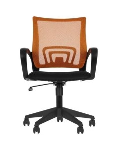 Кресло офисное CH 695N цвет оранжевый TW 38 3 сиденье черное TW 11 сетка ткань крестовина пластик Бюрократ