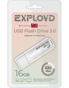 Накопитель USB 3 0 16GB EX 16GB 630 White 630 белый Exployd