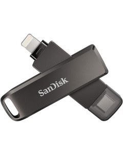 Флешка 256Gb iXpand Luxe Lightning USB Type C черный SDIX70N 256G GN6NE Sandisk