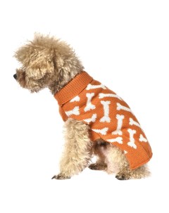 Свитер для собак Bones S длина спины 30см оранжевый Foxie