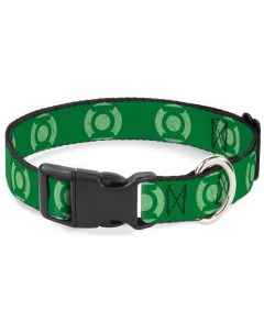 Ошейник для собак Зеленый фонарь Лого с пластиковой застёжкой 28 43см зеленый Buckle-down