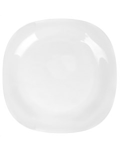 Тарелка обеденная стеклокерамика 26 см квадратная Carine White D2367 5922 H5604 N6804 белая Luminarc