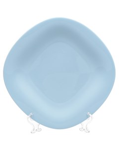 Тарелка обеденная стеклокерамика 27 см квадратная Carine Light Blue P4126 Luminarc