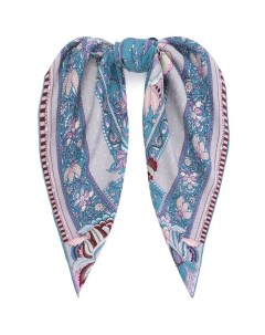 Шелковый платок с цветочным принтом Eleganzza
