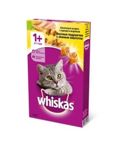 Вкусные подуш паштет с кур инд корм сух д кошек 1 9кг Whiskas