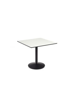 Esilda Садовый стол белого цвета с черной металлической ножкой La forma (ex julia grup)