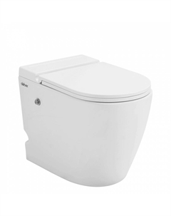Унитаз приставной Bequem AC1115P с крышкой микролифт, белый с импульсным смывом Abber