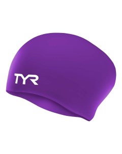 Шапочка для плавания Long Hair Wrinkle Free Silicone Cap 510 purple Tyr