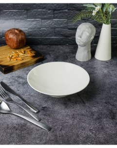 Тарелка глубокая салатник Illusion 550 мл белая фарфор Porland