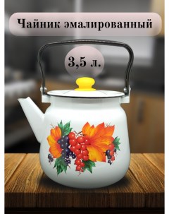 Чайник Эмаль 3 5 л Смородина Стальэмаль