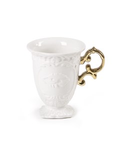 Кружка I Mug Gold 09865 Дизайнерская посуда из фарфора Seletti