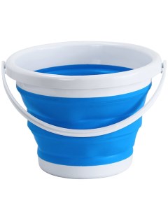 Ведро складное силиконовое Folding Bucket 00118030 голубой 5 л Nobrand