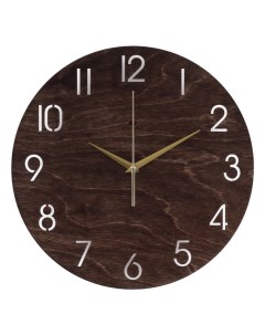 Часы настенные Классика серия Интерьер плавный ход d 35 см Рубин
