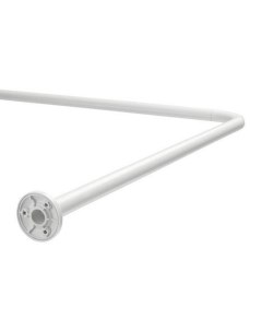 Угловой карниз для ванной комнаты Corner Shower Rods Kit 00102627 белый 80х80 см Nobrand
