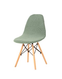 Чехол на стул со спинкой Eames Aspen Giardino Leaves Зеленый 1шт 11565 Luxalto