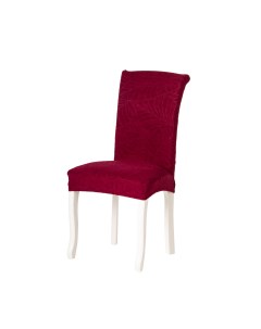 Чехол на стул со спинкой 10450 ткань Leaves Красный 1 шт Luxalto
