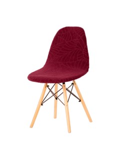 Чехол на стул со спинкой Eames Aspen Giardino Leaves Красный 1шт 11564 Luxalto
