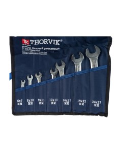 Набор ключей гаечных рожковых в сумке 6 27 мм 7 предметов Thorvik